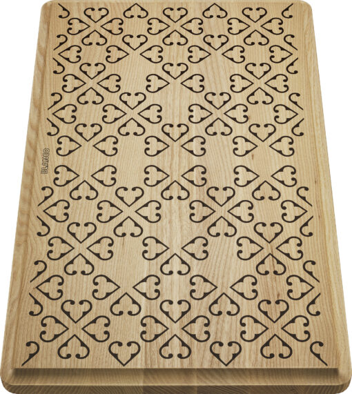 Schneidbrett aus massiver Esche mit Ornament-Dekor (237591)