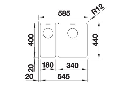 BLANCO ANDANO 340/180-IF (522973)