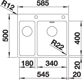 BLANCO ANDANO 340/180-IF/A (525247)