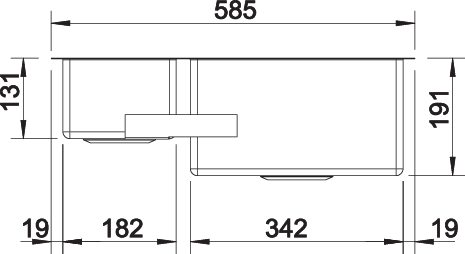 BLANCO CLARON 340/180-U (521610)