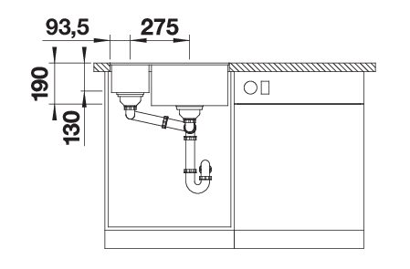 BLANCO SUBLINE 340/160-U (523556)