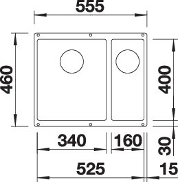 BLANCO SUBLINE 340/160-U (523557)