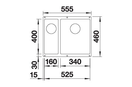BLANCO SUBLINE 340/160-U (523565)