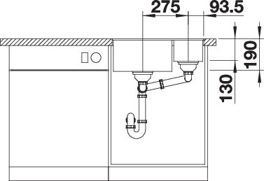 BLANCO SUBLINE 340/160-U (525986)