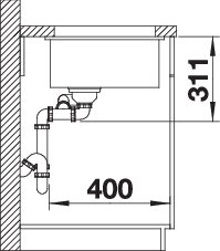 BLANCO SUBLINE 350/150-U (523742)