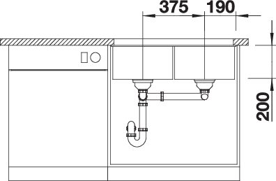 BLANCO SUBLINE 350/350-U für Farbige Komponenten (527827)