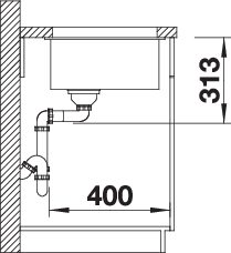 BLANCO SUBLINE 400-U für Farbige Komponenten (527790)
