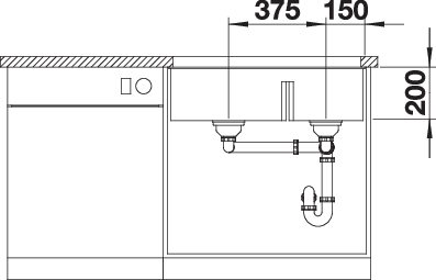 BLANCO SUBLINE 430/270-U (523160)