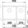 BLANCO SUBLINE 430/270-U (523160)