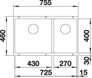 BLANCO SUBLINE 430/270-U (525991)