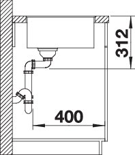 BLANCO SUBLINE 500-F (523537)