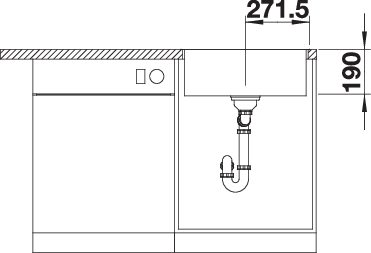 BLANCO SUBLINE 500-IF/A SteelFrame (524111)