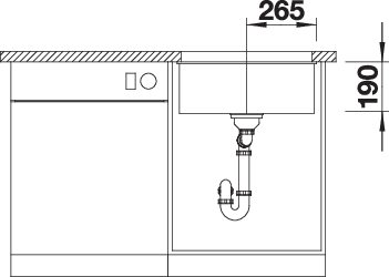 BLANCO SUBLINE 500-U für Farbige Komponenten (527794)