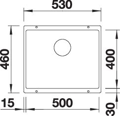 BLANCO SUBLINE 500-U für Farbige Komponenten (527794)