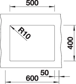 BLANCO SUBLINE 500-U für Farbige Komponenten (527796)
