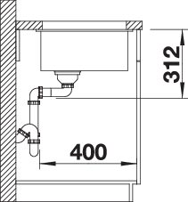 BLANCO SUBLINE 500-U für Farbige Komponenten (527796)