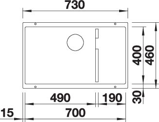 BLANCO SUBLINE 700-U Level (523453)