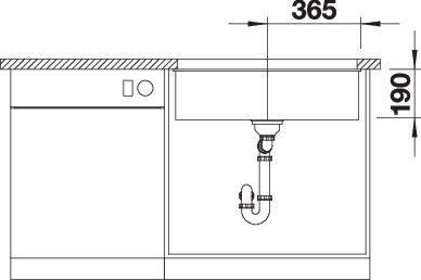 BLANCO SUBLINE 700-U für Farbige Komponenten (527804)