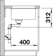 BLANCO SUBLINE 700-U für Farbige Komponenten (527804)