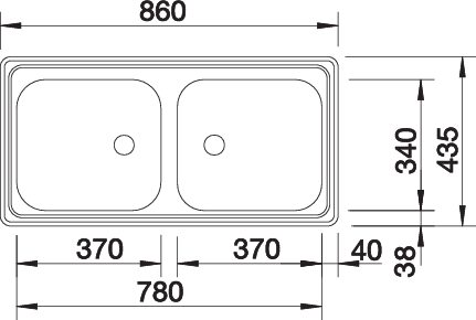 BLANCO TOP EZ 8 x 4 (500372)