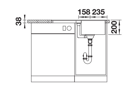 BLANCO ADIRA 45 S-F (527593)