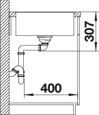BLANCO AXIA III 45 S-F (523200)