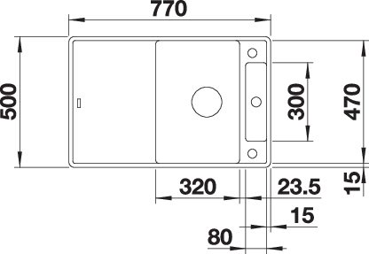 BLANCO AXIA III 45 S-F (525842)