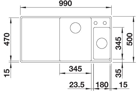 BLANCO AXIA III 6 S-F (523490)