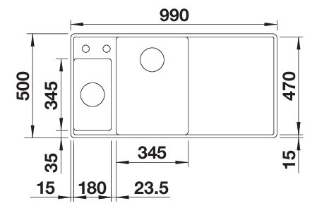 BLANCO AXIA III 6 S-F (524664)