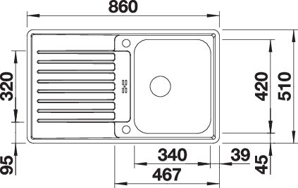 BLANCO CLASSIC Pro 45 S-IF (523661)