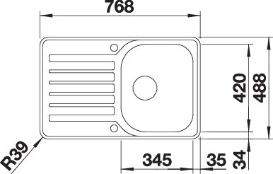 BLANCO LANTOS 45 S-IF Compact (519059)