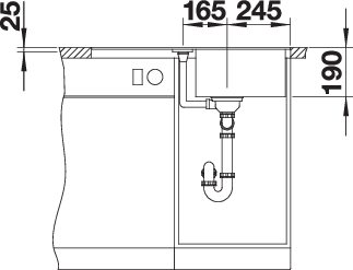 BLANCO METRA 45 S-F (519086)