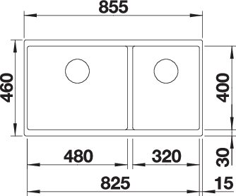 BLANCO SUBLINE 480/320-U (523584)