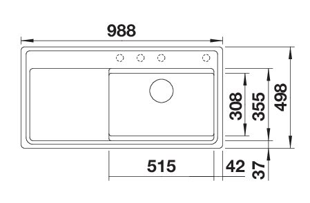 BLANCO ETAGON XL 6 S-F (528101)