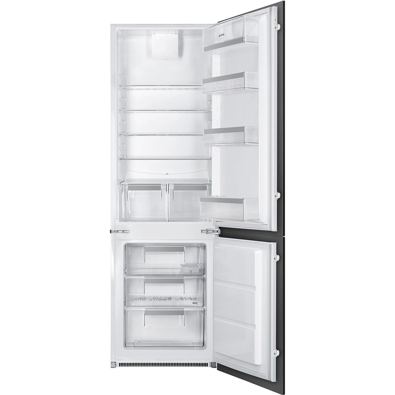 Smeg C81721E Einbau-Kühl-/Gefrierkombination in Weiß