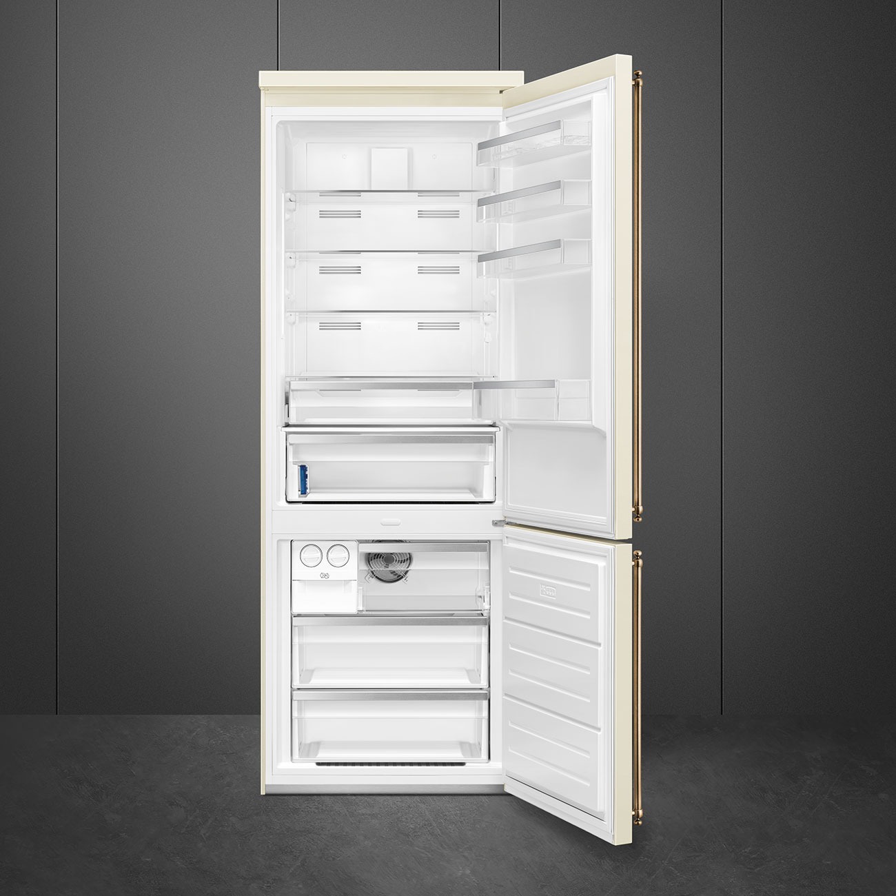 Smeg FA8005LPO6 Stand-Kühl-/Gefrierkombination Creme – Detailansicht