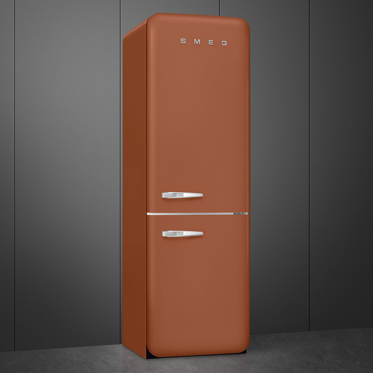 Smeg FAB32RACM6 Retro-Kühl-/Gefrierkombination in Amber Clay – Galerieansicht 1