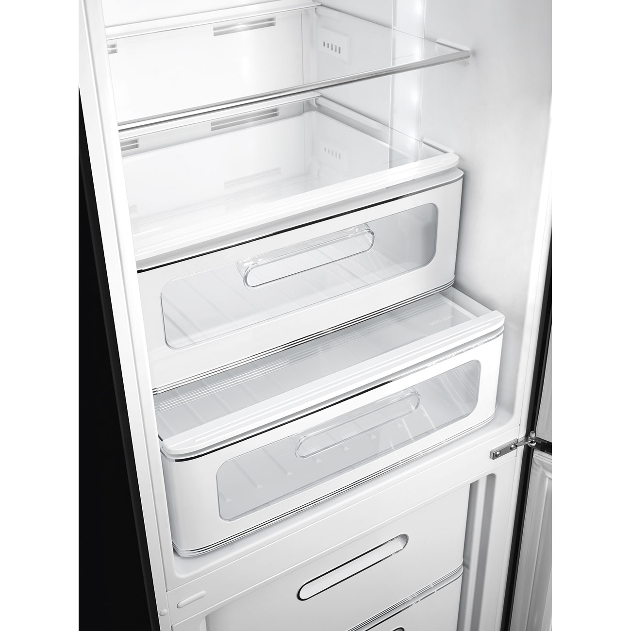 Smeg FAB32RBLM6 Retro-Kühl-/Gefrierkombination in Schwarz-Matt – Galerieansicht 3