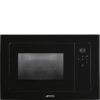 Smeg FMI120B3 Kompakt-Mikrowelle + Grill in Schwarz