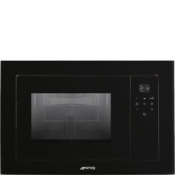 Smeg FMI120B3 Kompakt-Mikrowelle + Grill in Schwarz