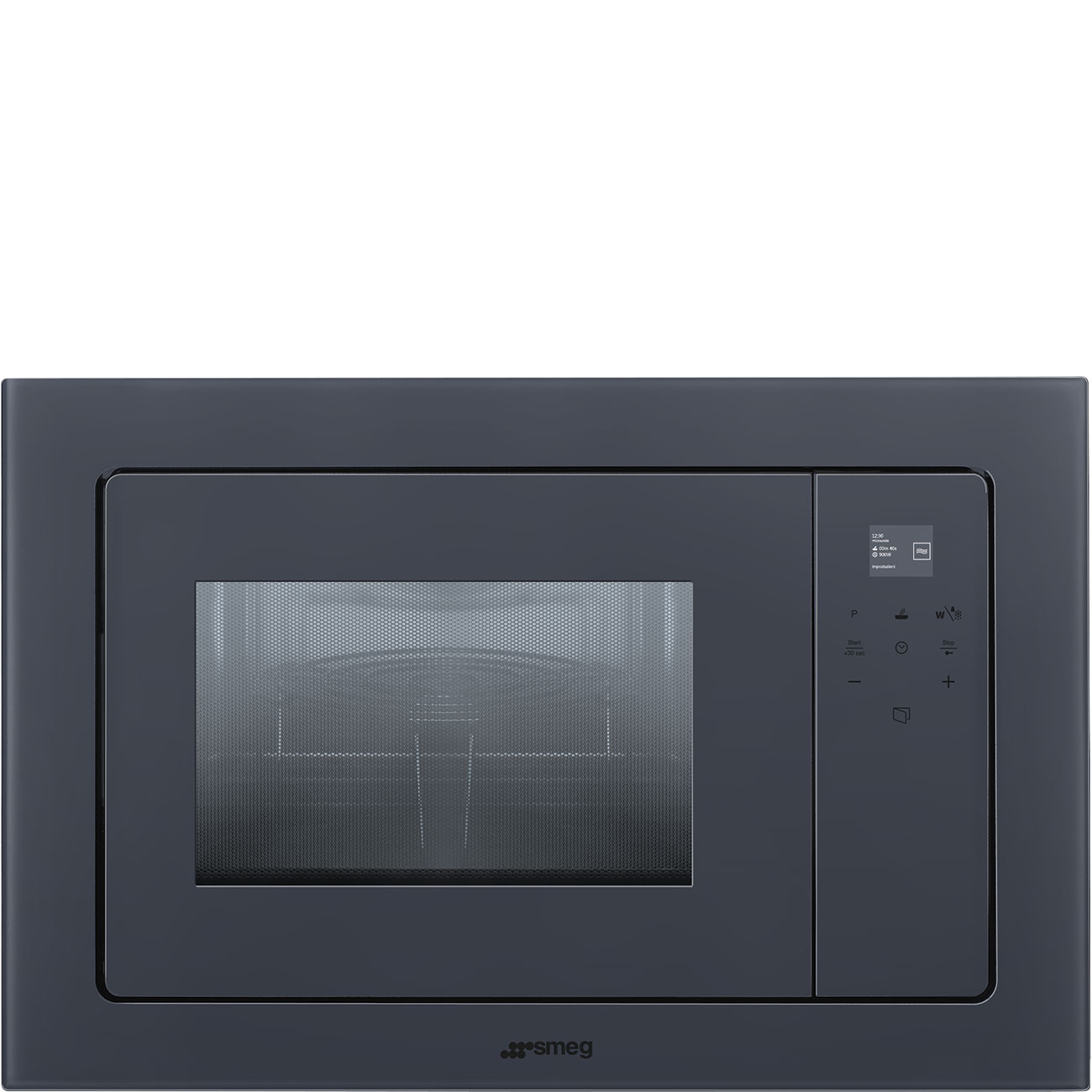 Smeg FMI120G Kompakt-Mikrowelle + Grill in Neptune Grey
