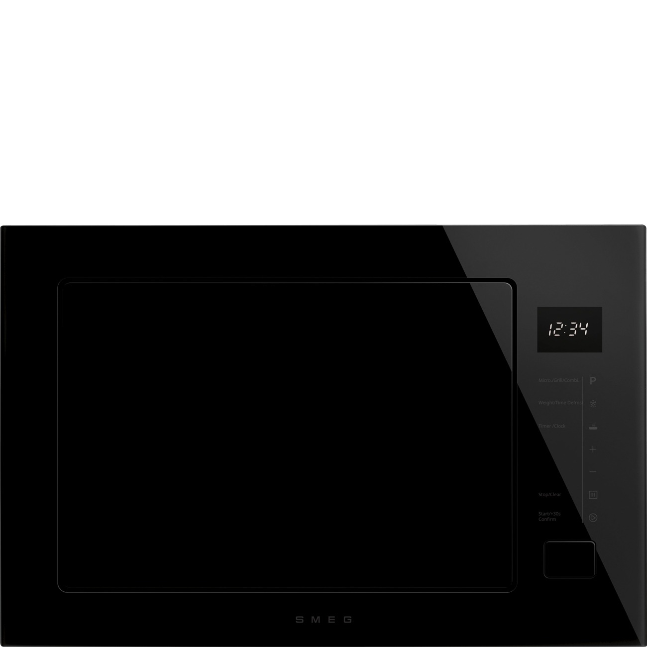 Smeg FMI225BI Kompakt-Mikrowelle + Grill in Schwarz