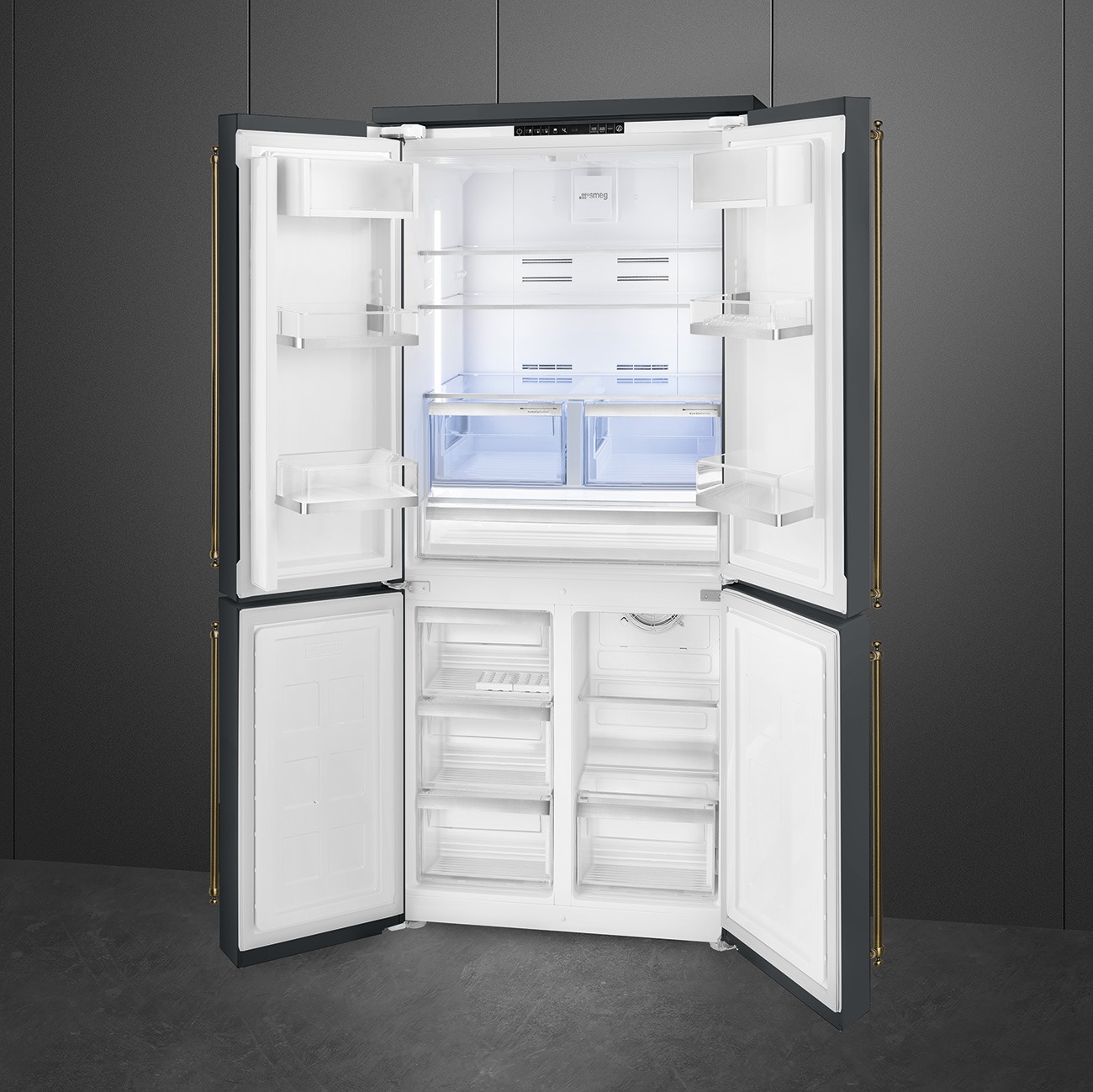 Smeg FQ60CAO6 French-Door Kühl-/Gefrierkombination Anthrazit – Detailansicht