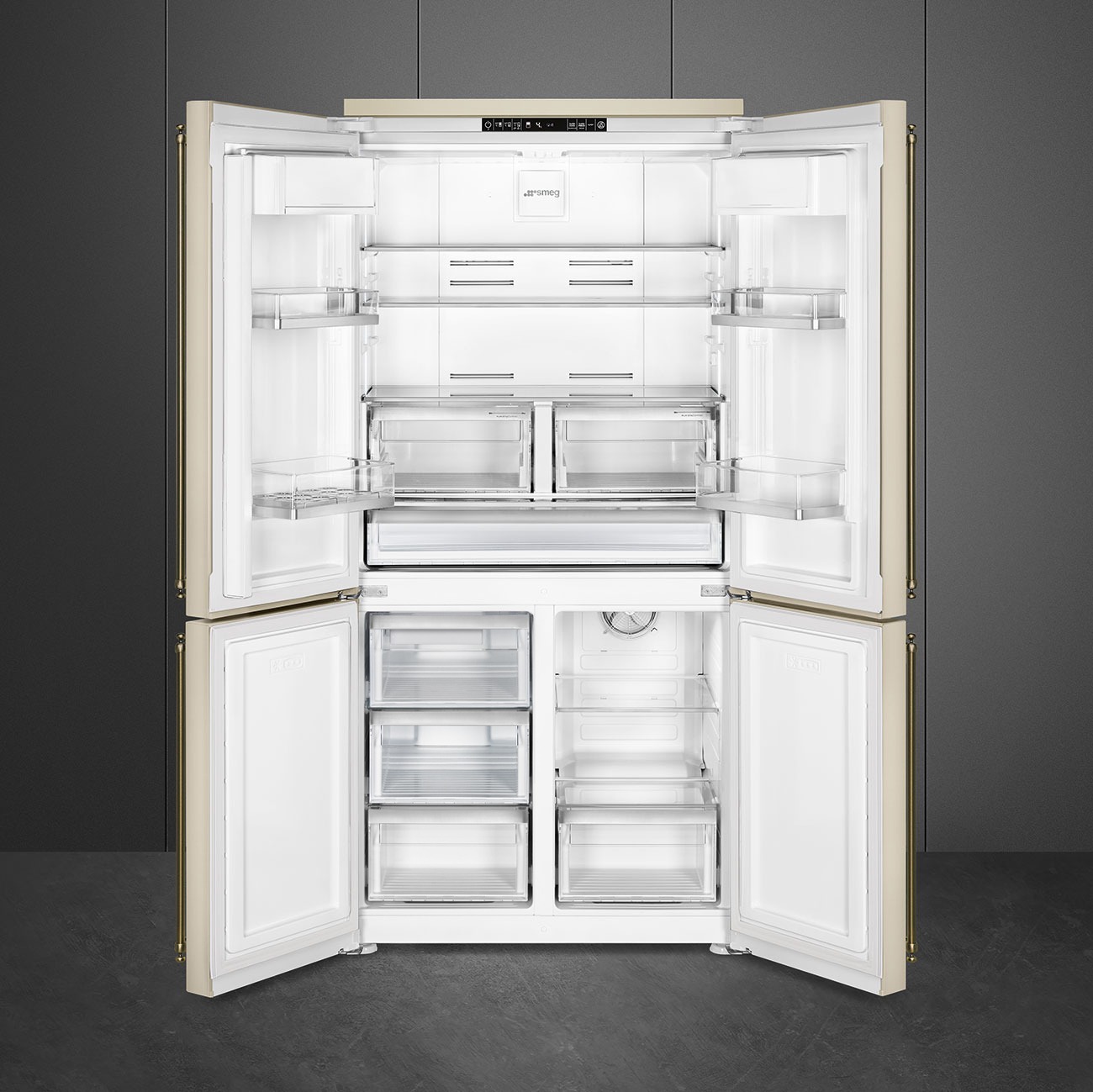 Smeg FQ60CPO6 French-Door Kühl-/Gefrierkombination Creme – Ansicht