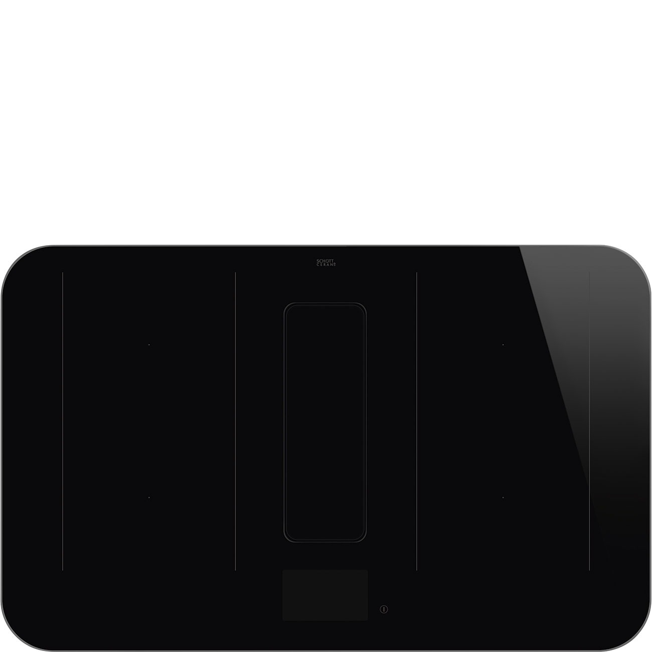 Smeg HHSL7845MB Kochfeldabzug mit Induktion in Schwarz, Rahmen Schwarz-Matt