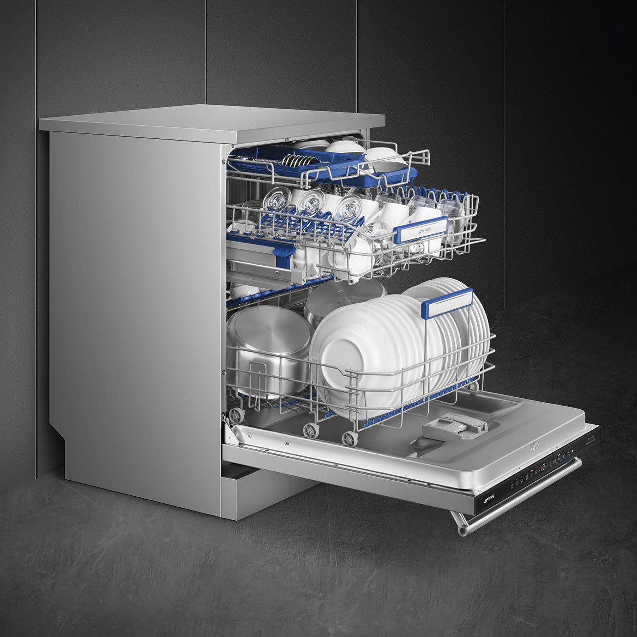 SMEG LVS345BQSTX Standgeschirrspüler