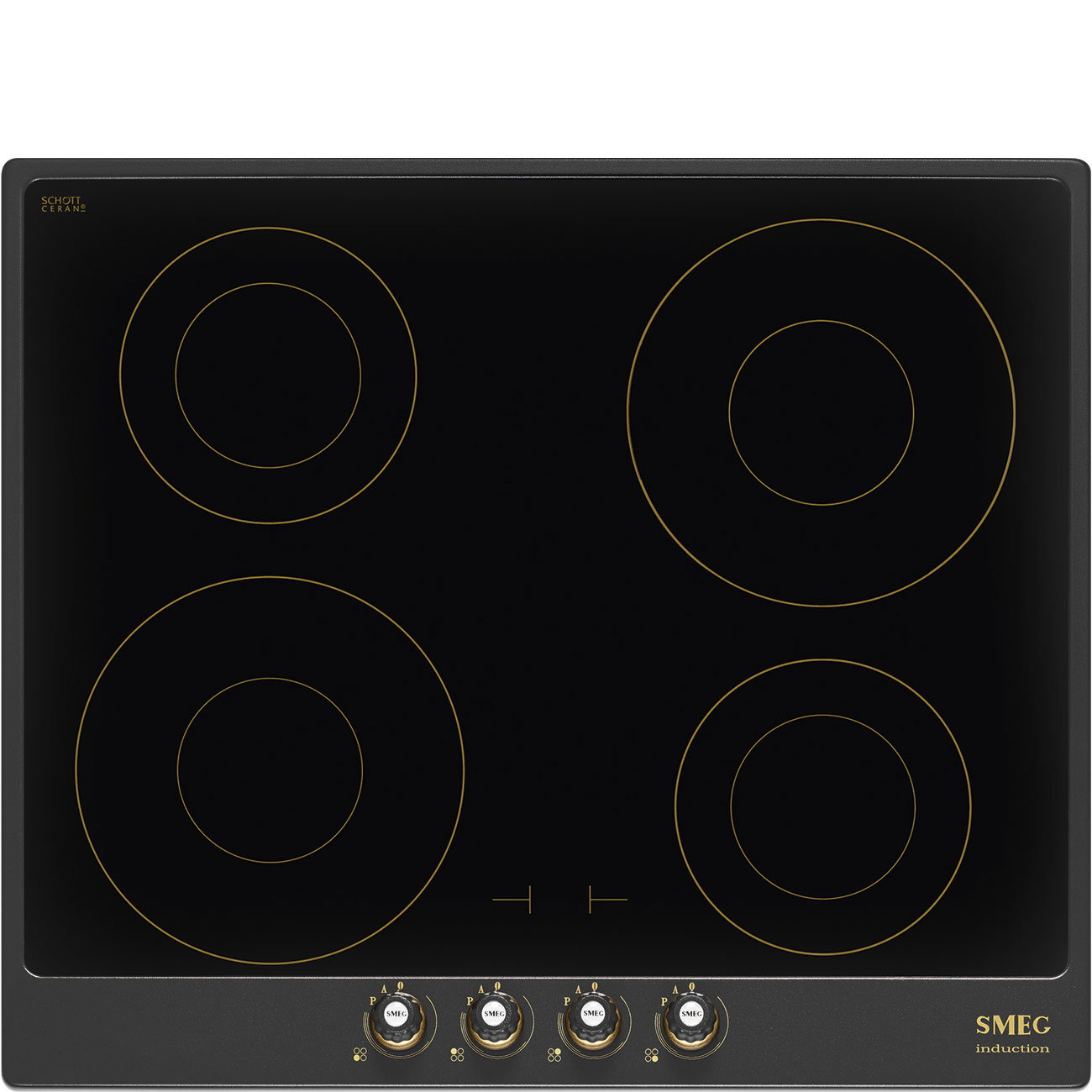 Smeg SI764AOM Induktionskochfeld in Anthrazit
