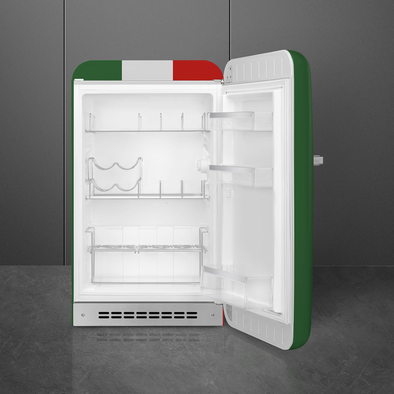 Smeg FAB10HRDIT6 Minibar Getränkecenter Italia – Innenansicht