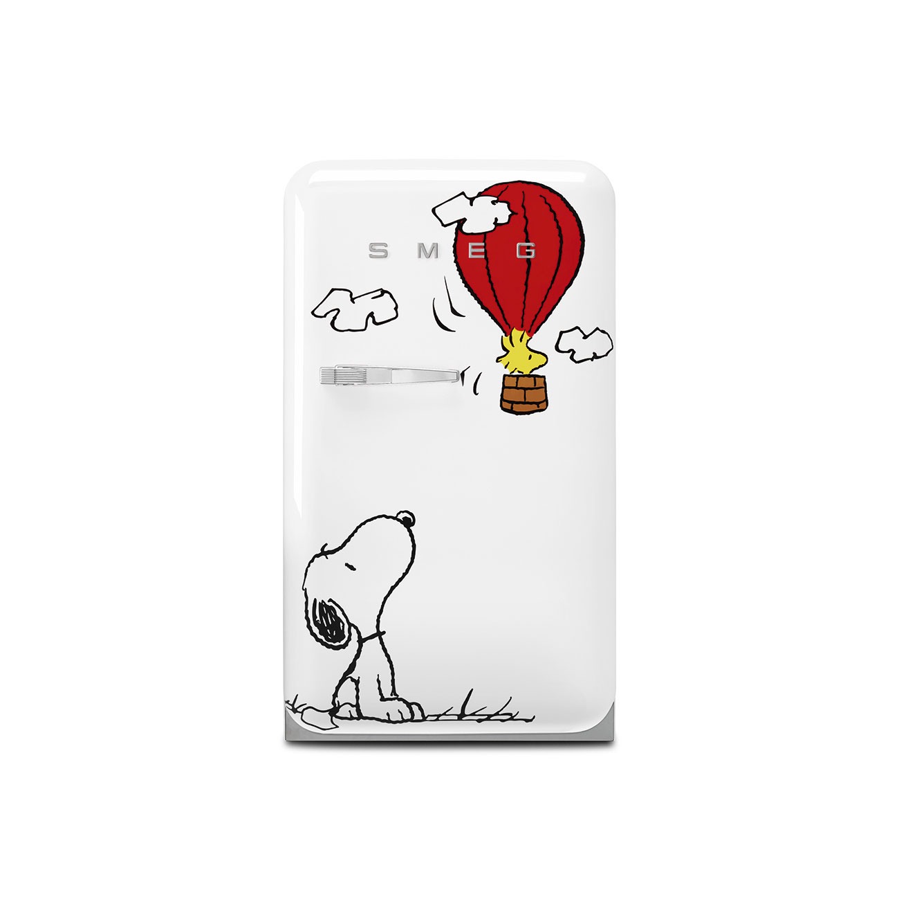 Smeg FAB10RDSN6 Snoopy Retrokühlschrank – Innenansicht