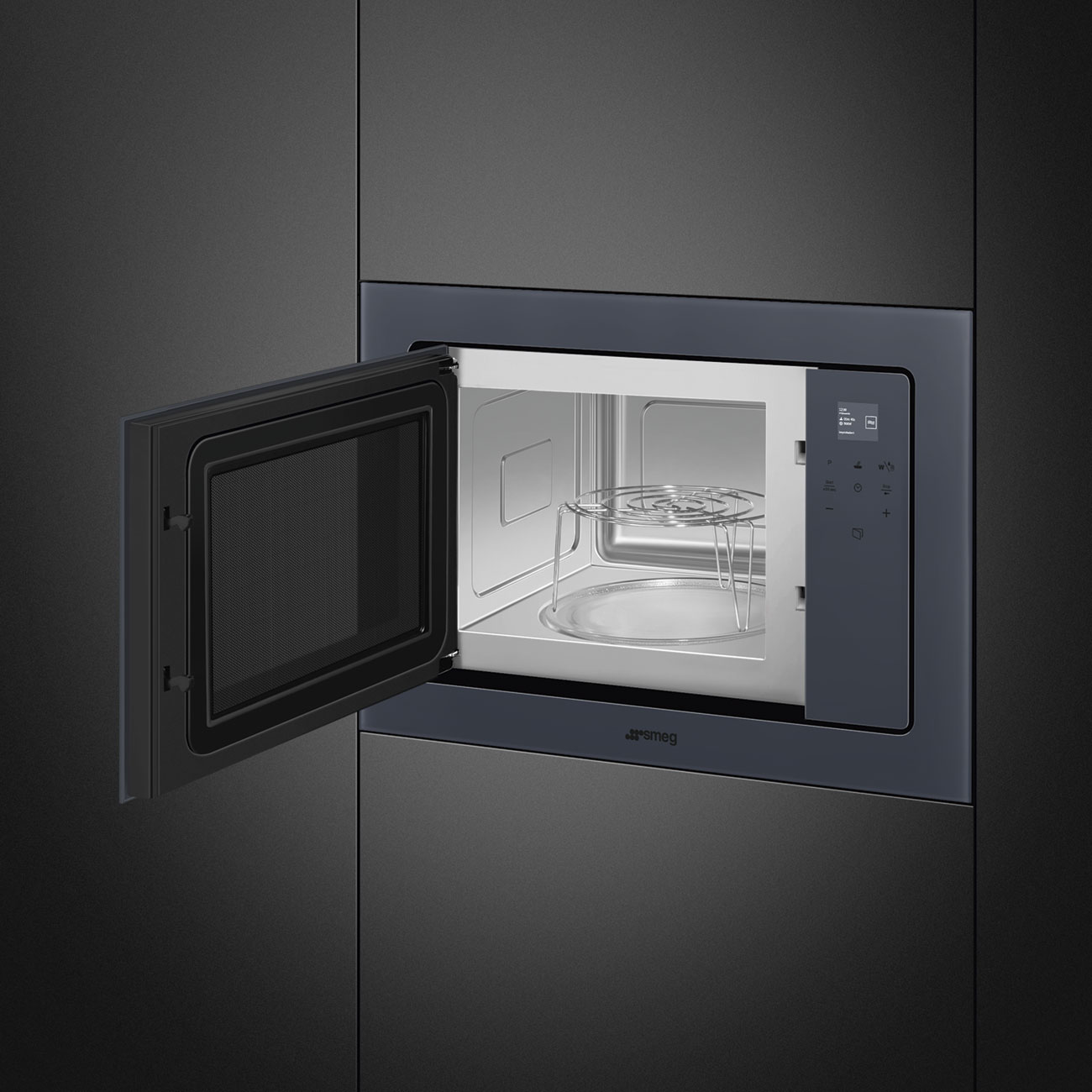 Smeg FMI120G Linea Einbau-Mikrowelle mit Grill – Detailansicht
